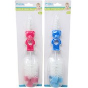 Wholesale - PREMIA BEAR BABY BOTTLE & NIPPLE BRUSH C/P 72, UPC: 810002207839